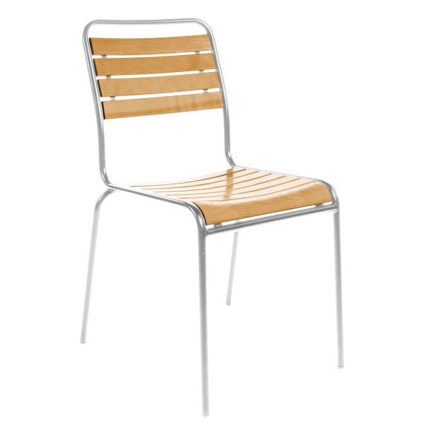 Details: Slatted chair Rigi without armrest