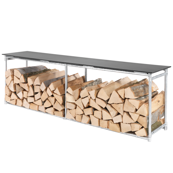 Details: Stockage de bois banc 160x32 | hauteur: 46