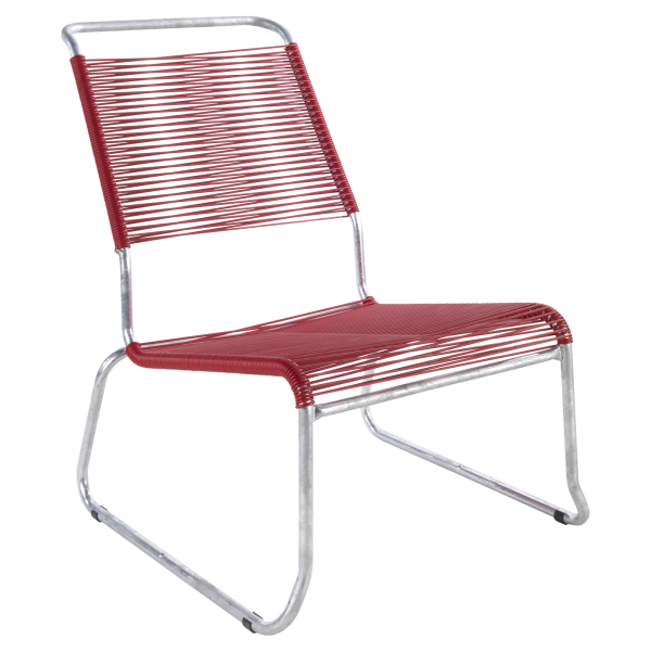 Details: Spaghetti-skidchair-lounger Säntis without armrest (high backrest)