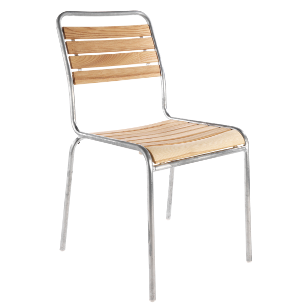 Details: Slatted chair Rigi without armrest